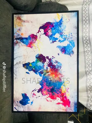 World Map Art Frames Canvas for Office