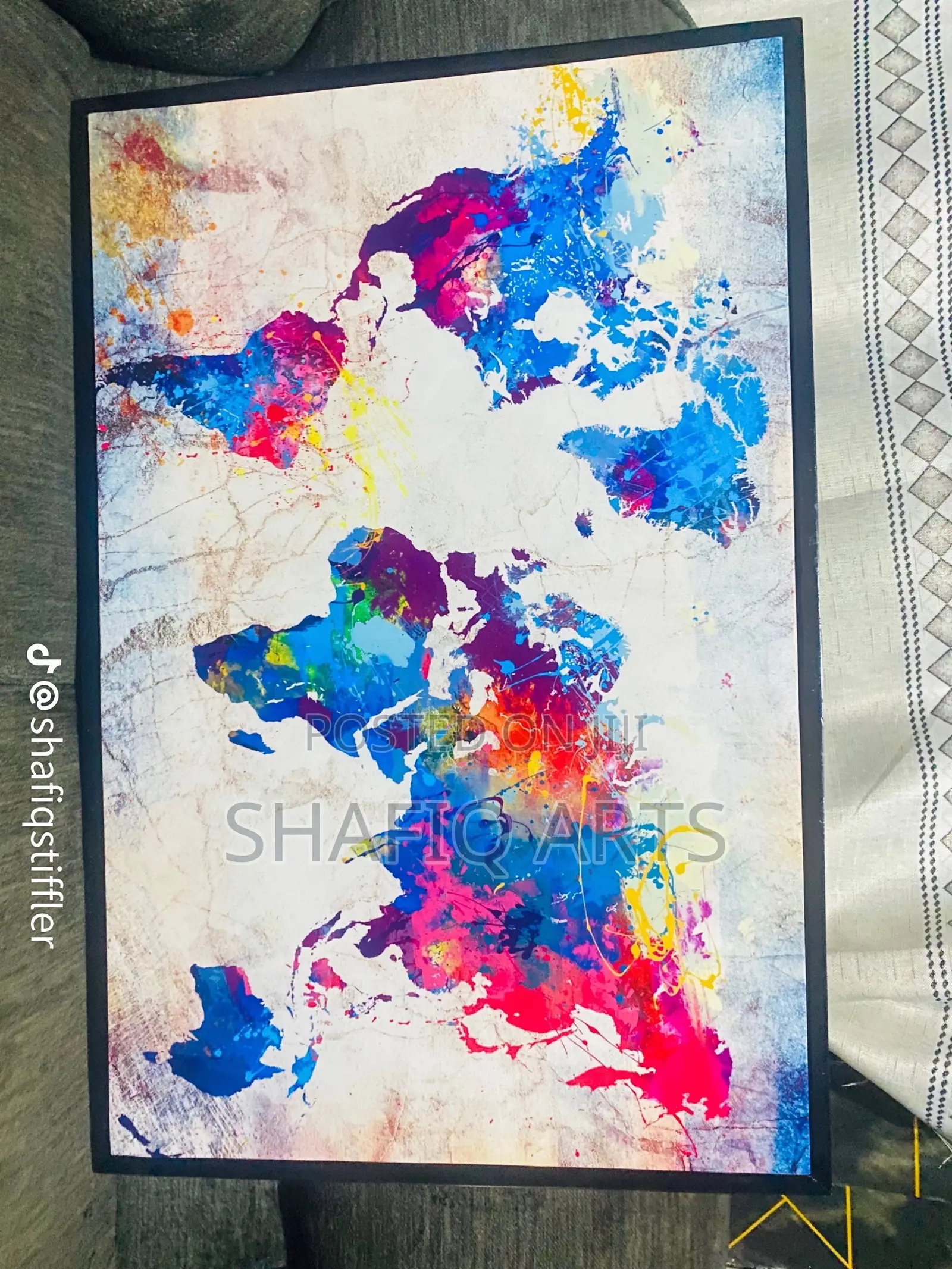 World Map Art Frames Canvas for Office