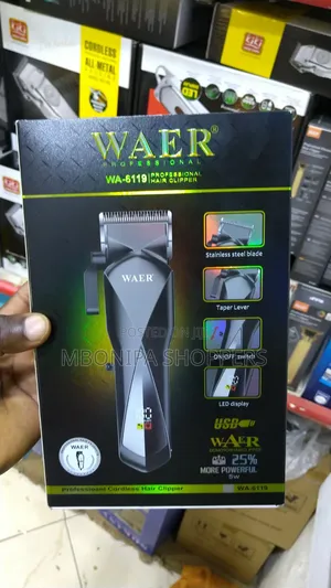 WAER Professional Electric Hair Clipper for Barber Shop LED Display
