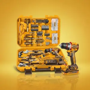 INGCO 165-Piece Tool Set With Cordless Impact Drill