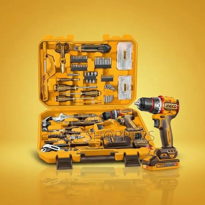 INGCO 165-Piece Tool Set With Cordless Impact Drill