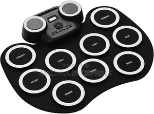Portable Roll Up Electronic Drum Pad WTH Built in Speakers,Foot Pedals
