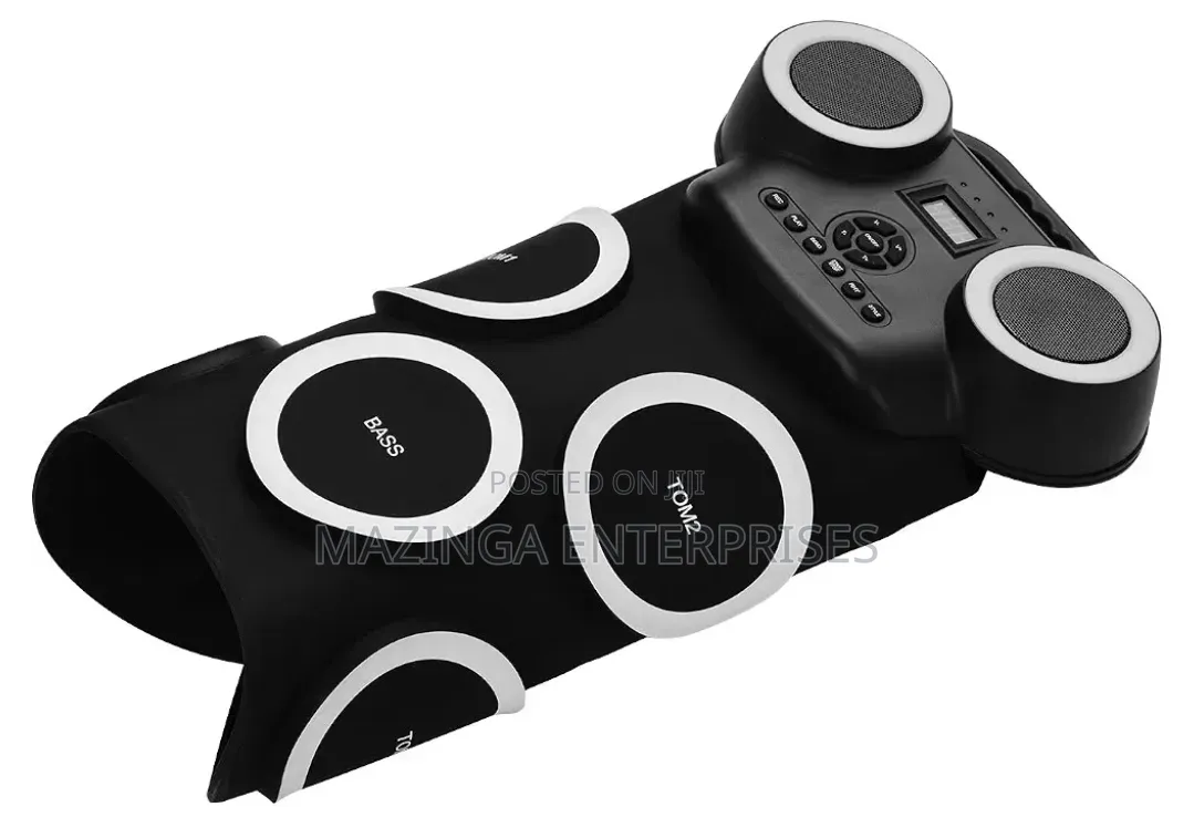 Portable Roll Up Electronic Drum Pad WTH Built in Speakers,Foot Pedals