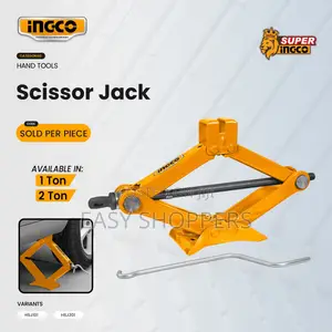INGCO 1-Ton Scissor Jack Car Jack Heavy Duty Lifter