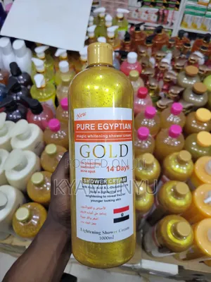 Pure Egyptian Gold Magic Whitening Shower Cream.