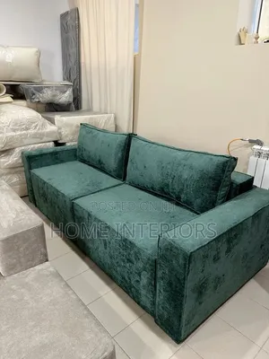 Three Seater Sofa in Green or Navy Blue