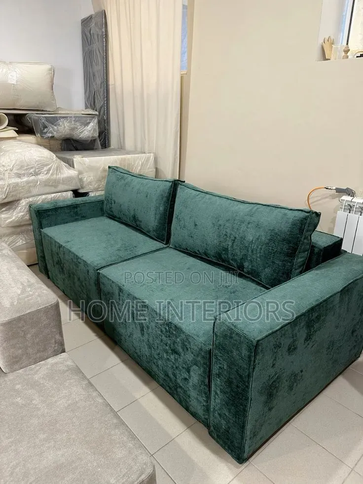 Three Seater Sofa in Green or Navy Blue