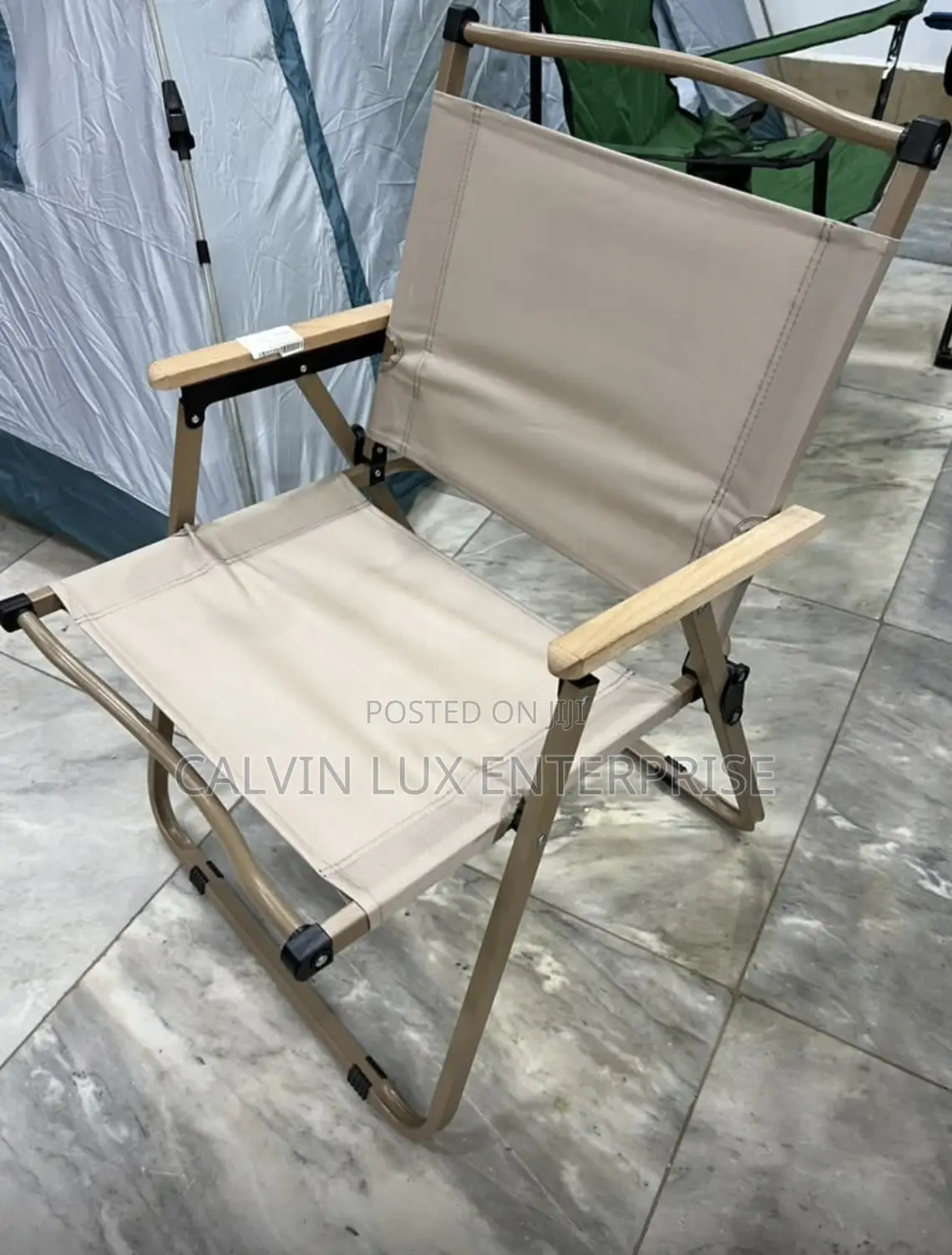 Foldable Camping Chair-Beige Color