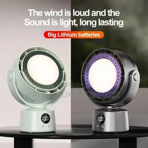 Desktop Fan and Light Portable