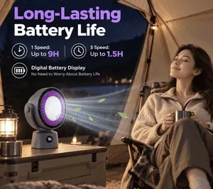 Desktop Fan and Light Portable