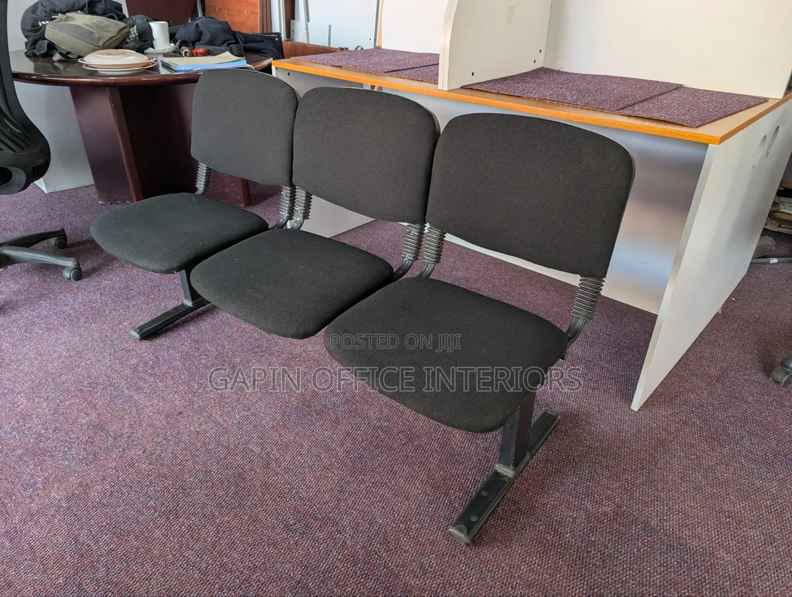 3 Seater Waiting Chair , Fabric