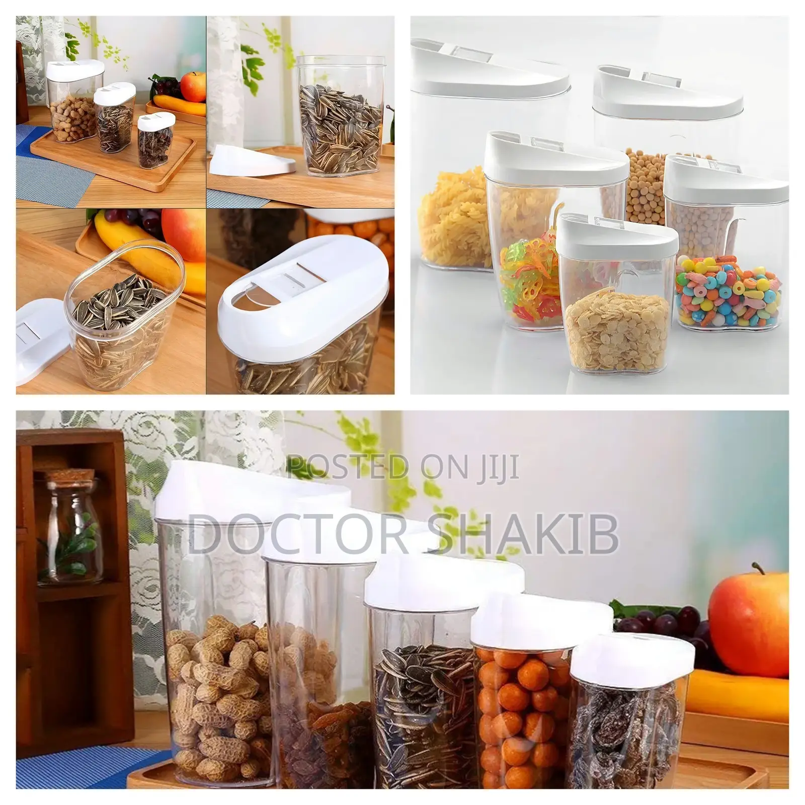 5pcs Airtight Plastic Containers