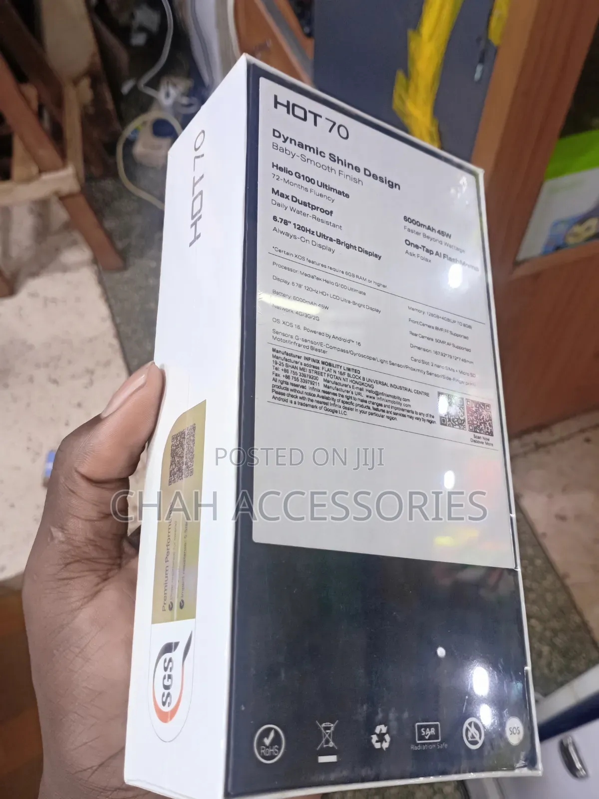 New Infinix Hot 70 128 GB Black