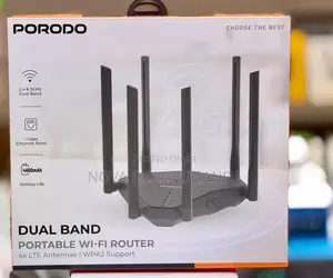 Porodo Dual-Band Portable Wi-Fi Router, 5G Outdoor Wireless Router
