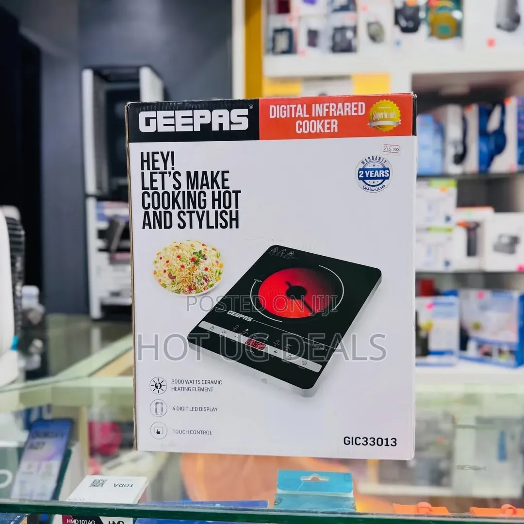 Geepas GIC33013 Single Burner Electric Infrared Cooker – 2000 Watts