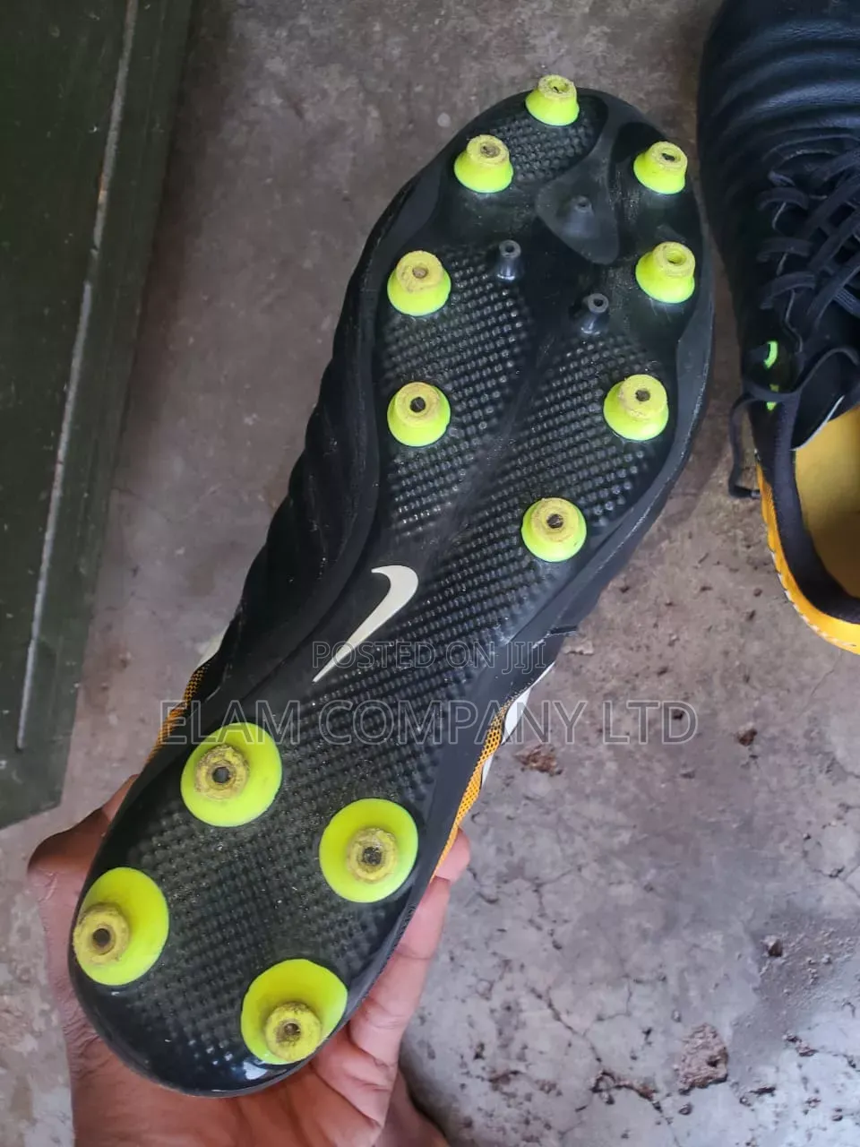 Black Yellow Football Boots – Nike Style – Size Available