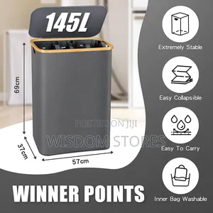 160L Large Laundry Hamper 3 Section