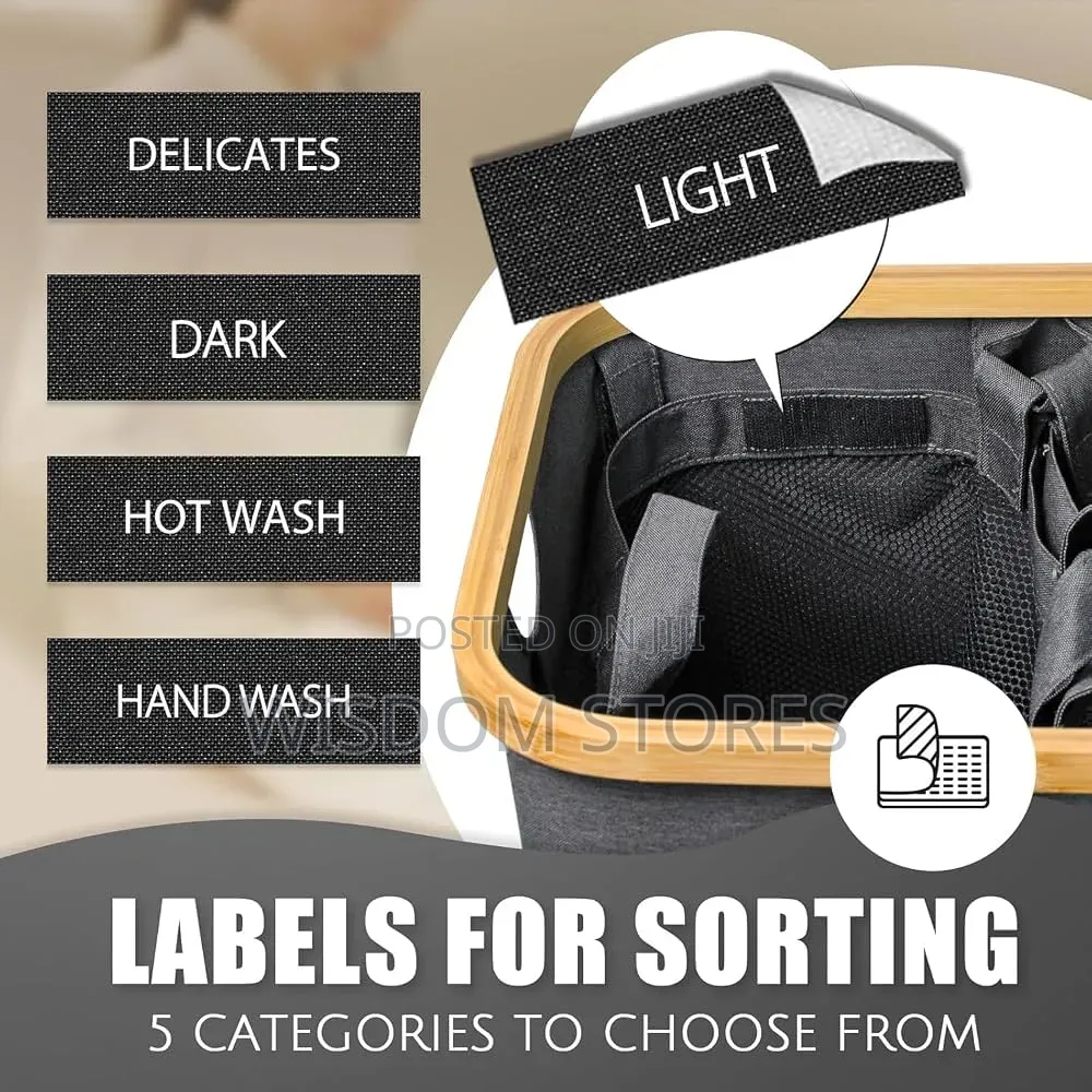 160L Large Laundry Hamper 3 Section