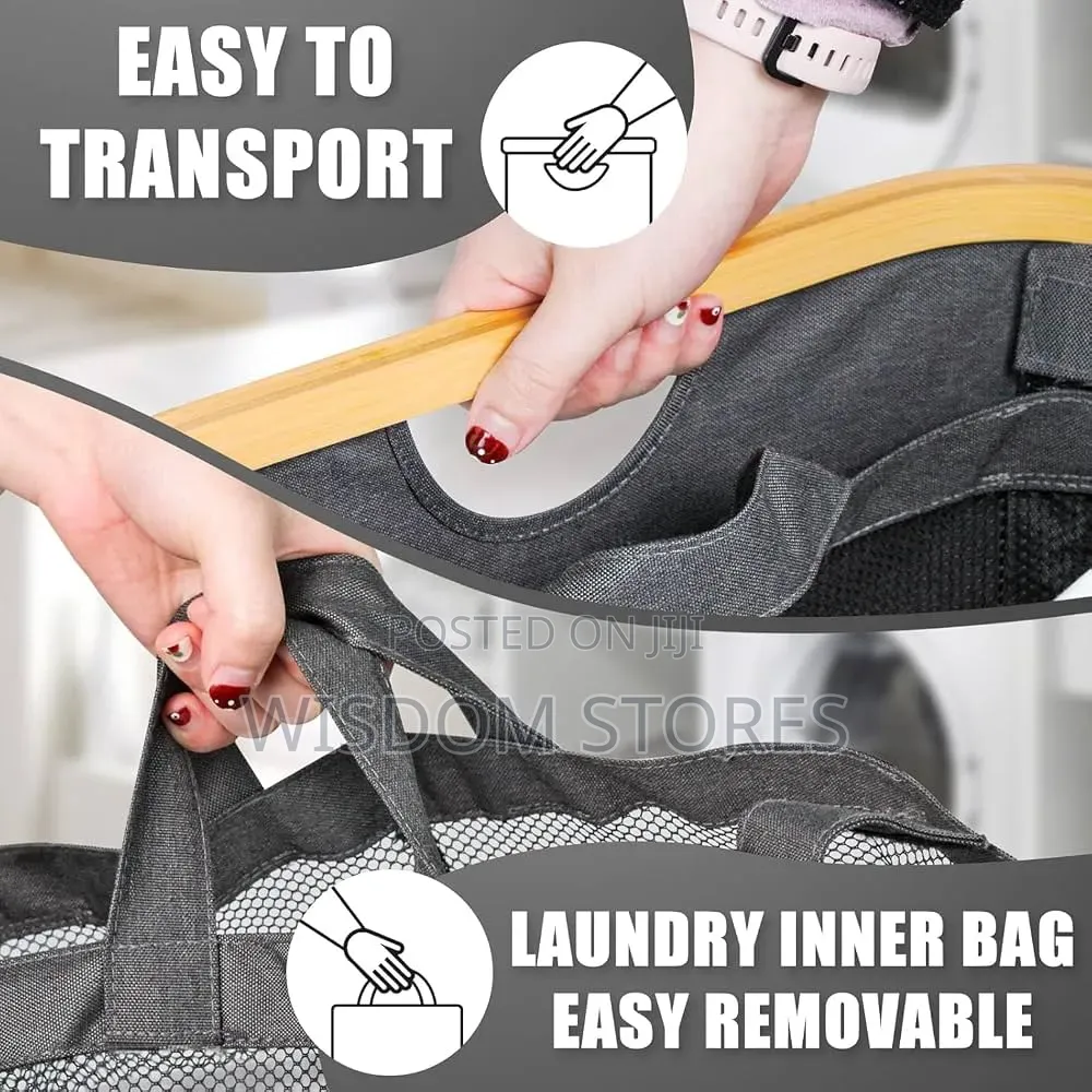 160L Large Laundry Hamper 3 Section
