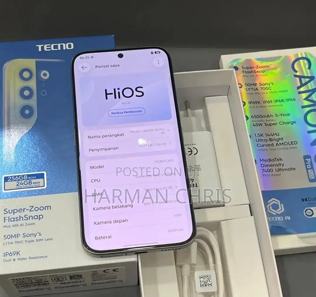 New Tecno Camon 50 Pro 256 GB Gray