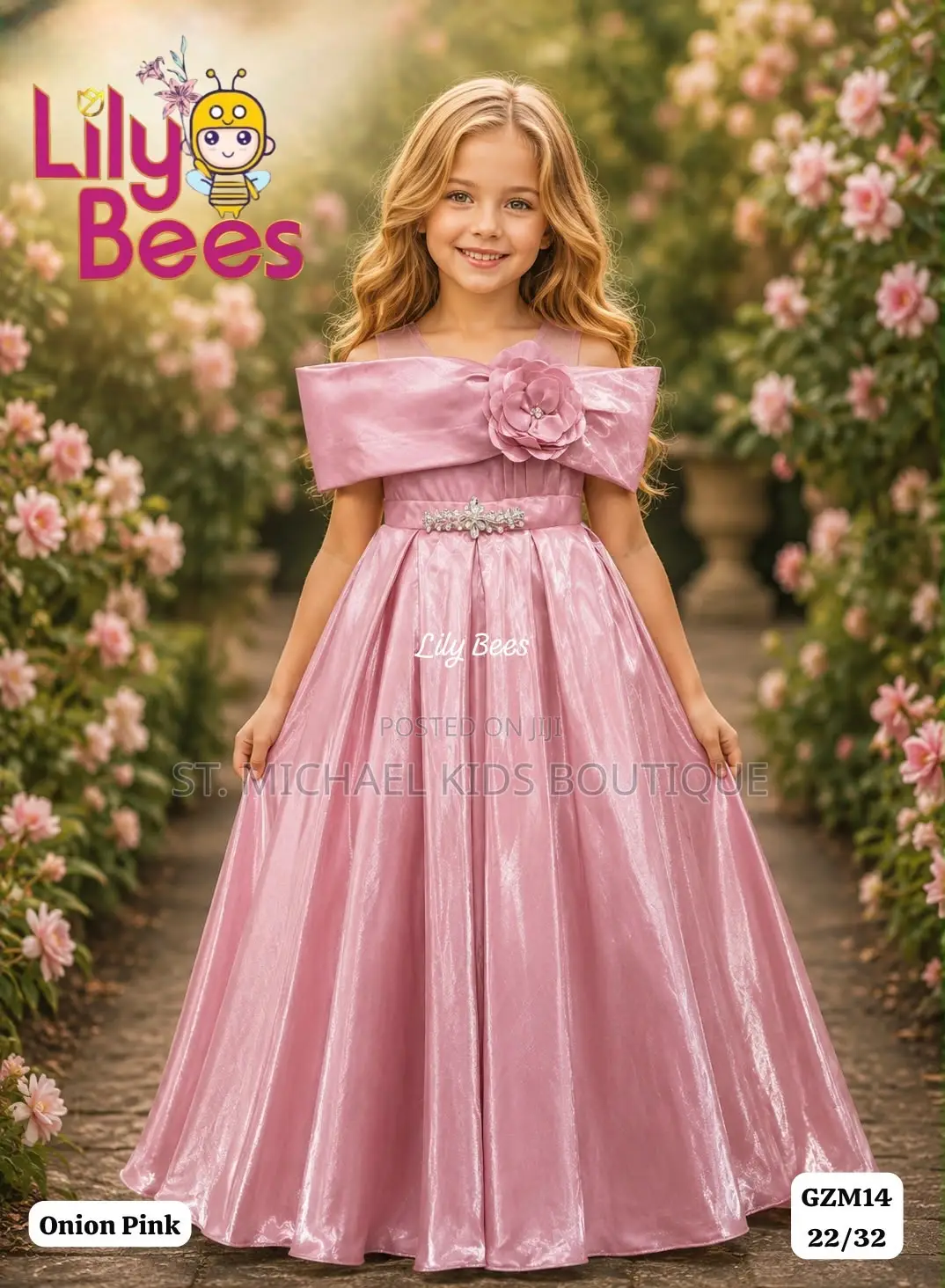 Girls' Satin Party Dress
