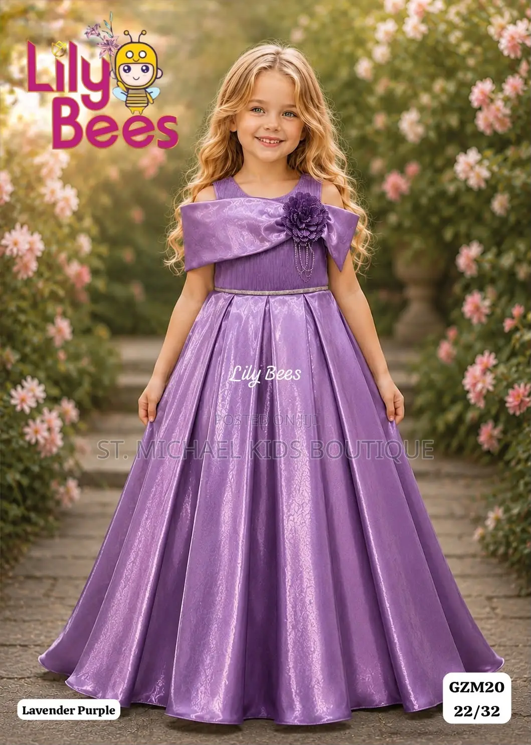 Girls' Satin Party Dress