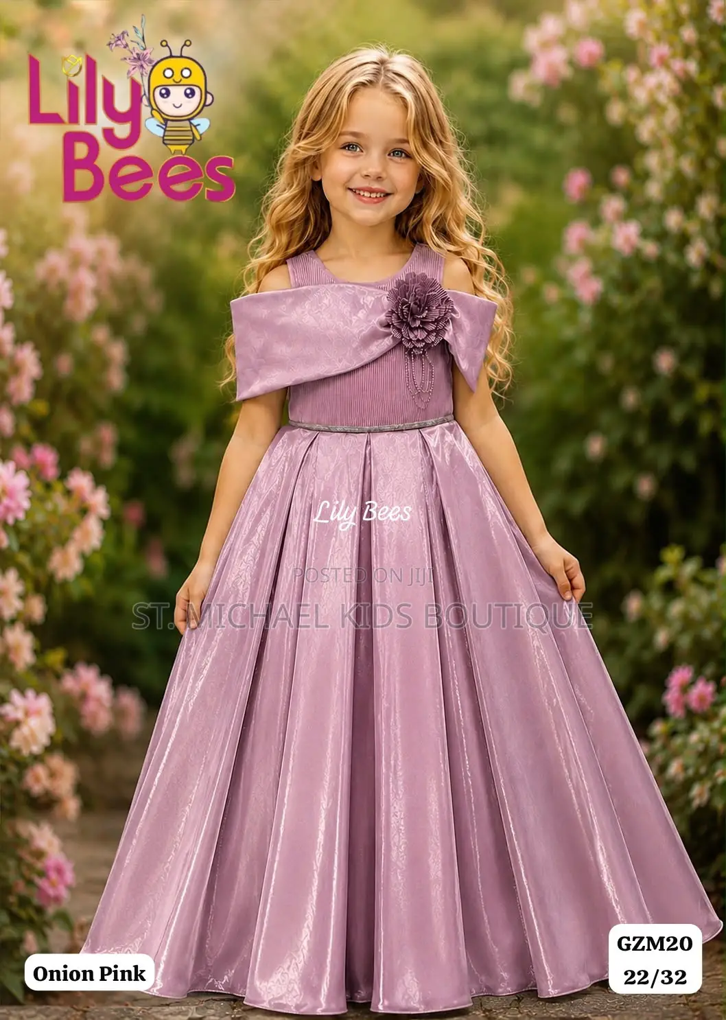 Girls' Satin Party Dress