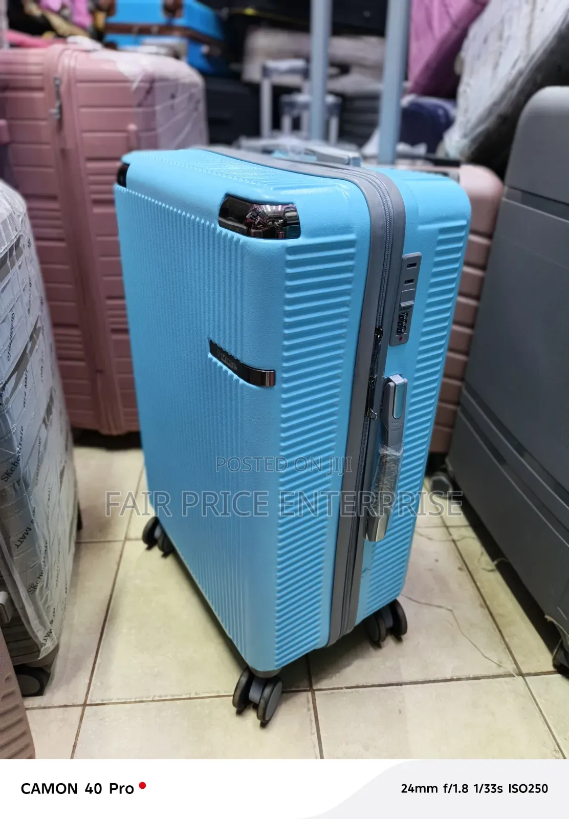 Pure Plastic Suitcases. Medium Size