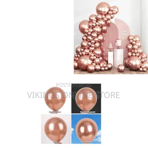 Metallic Rose Gold Balloons 12 Inch, Rose Gold Chrome Balloons
