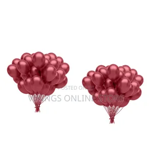 100Pcs Shiny Burgundy Balloon 12 Inch