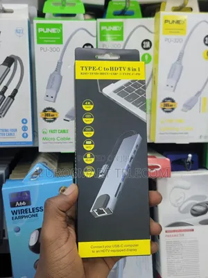 Type C to HDTV 8 in 1 Hub