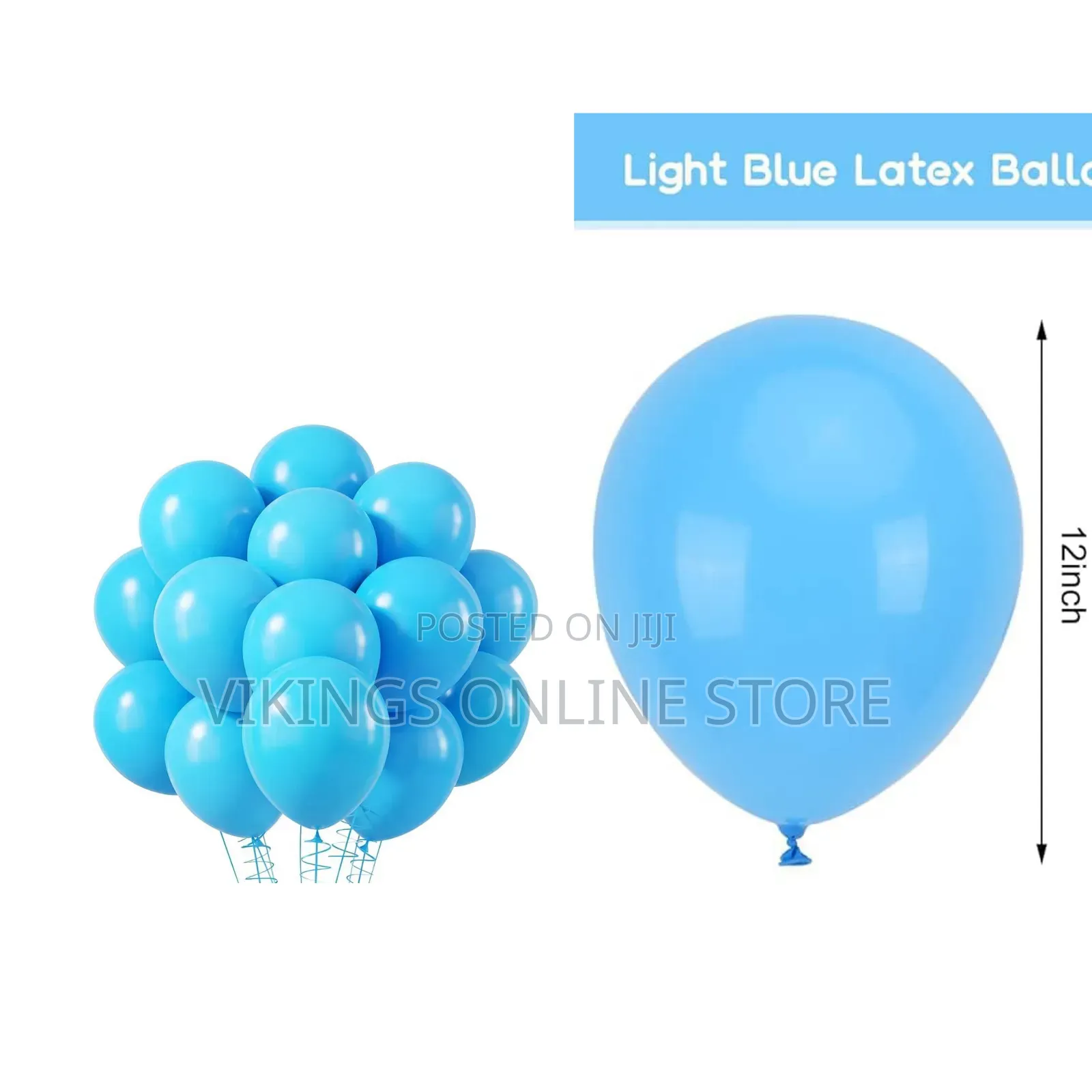Light Blue Balloons 100pcs 12 Inch Party Latex Balloon