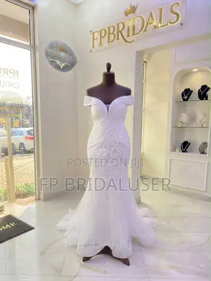 White Mermaid Wedding Dress for Hire