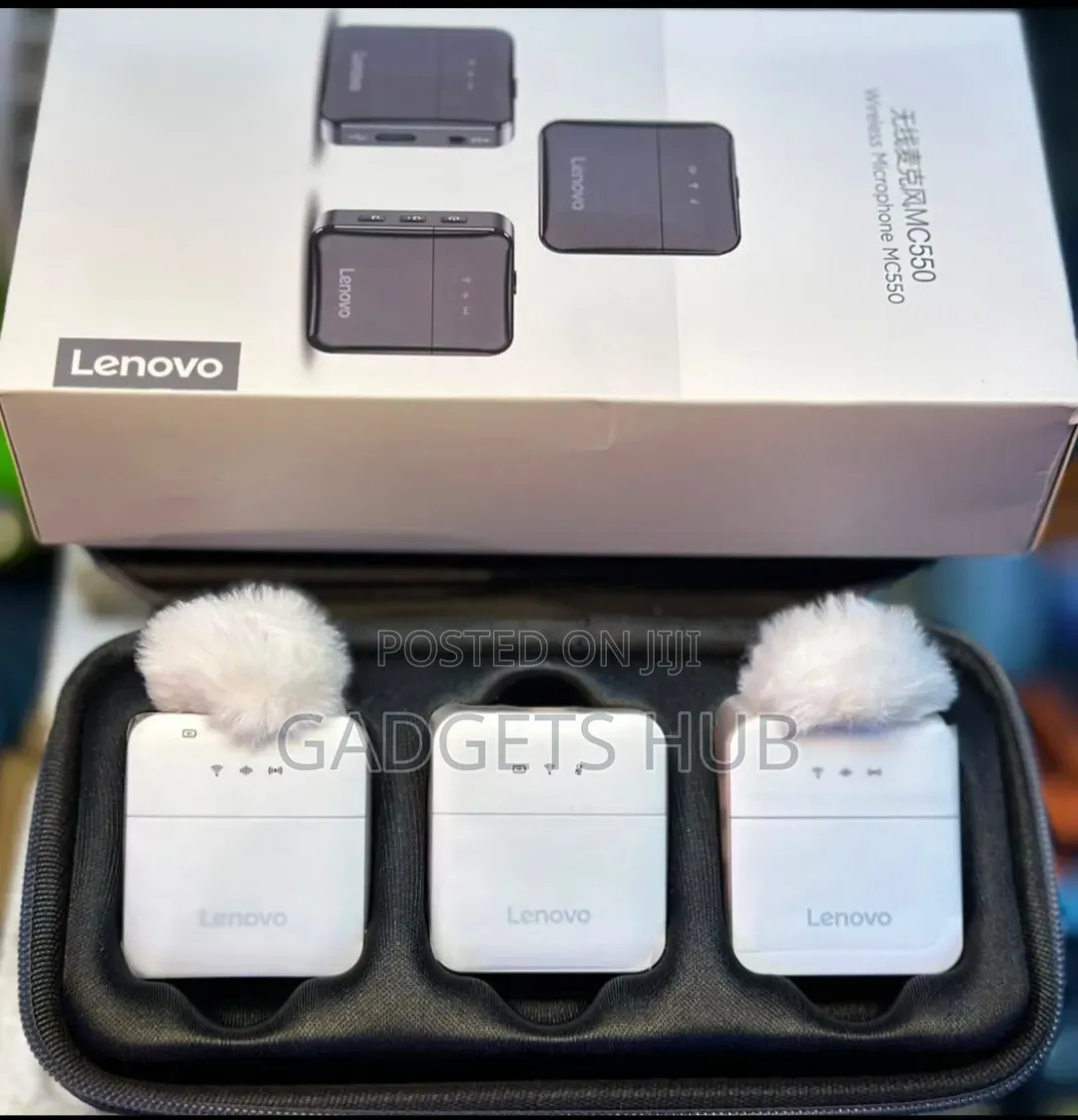 Lenovo Mc550 Wireless Microphone, a Portable Audio Recording Kit