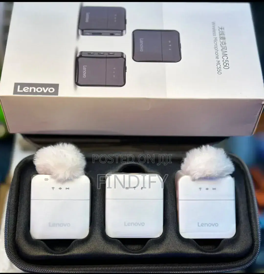 Lenovo Mc550 Wireless Microphone, a Portable Audio Recording Kit