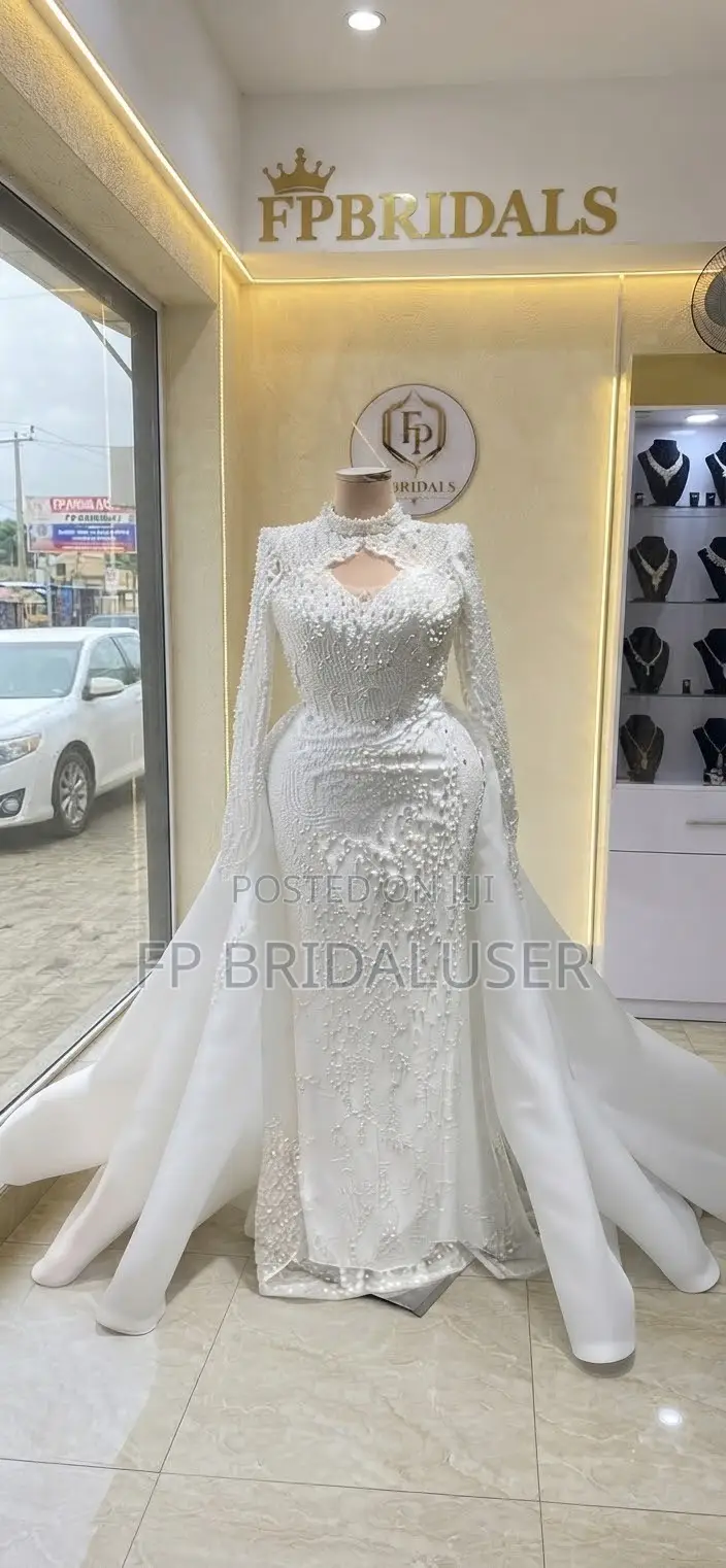 High Neck Wedding Dress for Hire