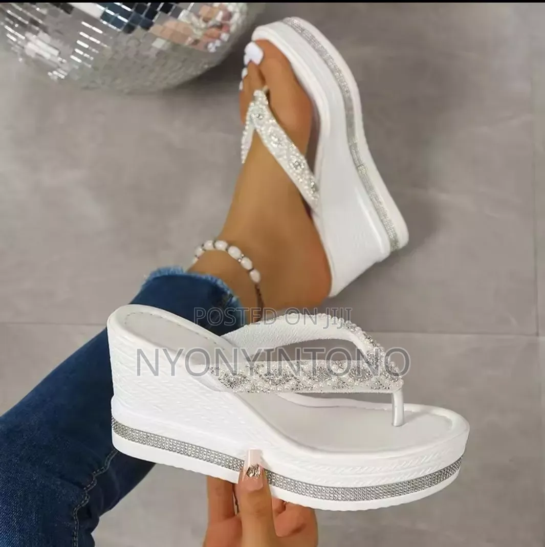 Pearl and Rhinestone Bling Wedge