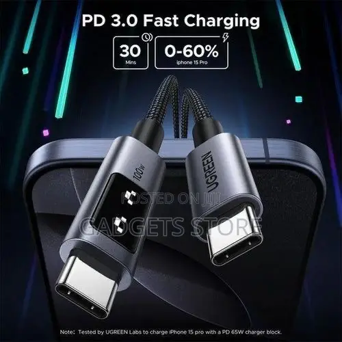 UGREEN Uno USB-C to USB-C 100W Fast Charging Cable 2m