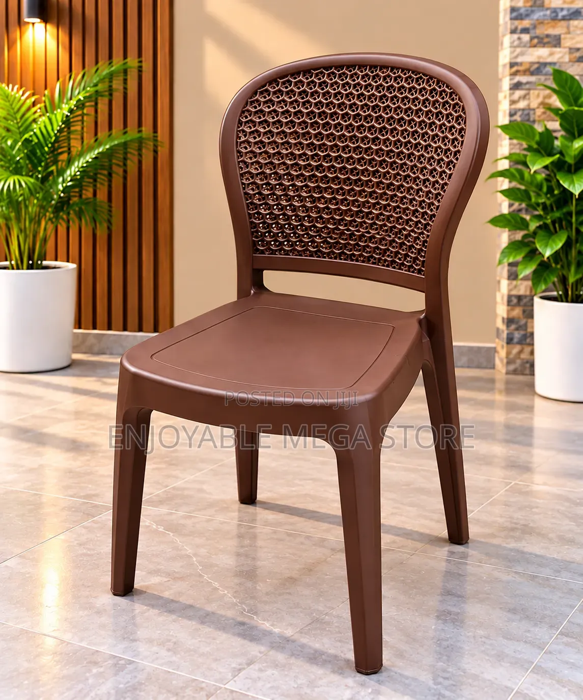1Pcs Combo Back Honey Plastic Chairs Plastic Chairs
