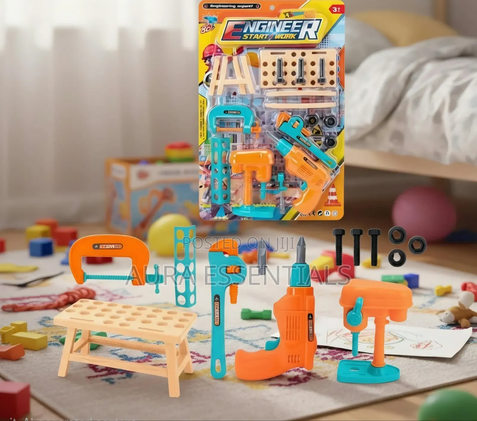 Children's Plastic Construction and Toy Tool Set