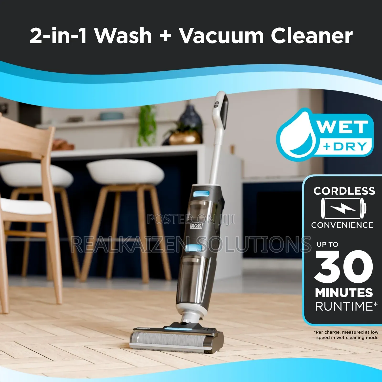 BLACK+DECKER Cordless Wet Dry Vacuum Cleaner and Floor Mop