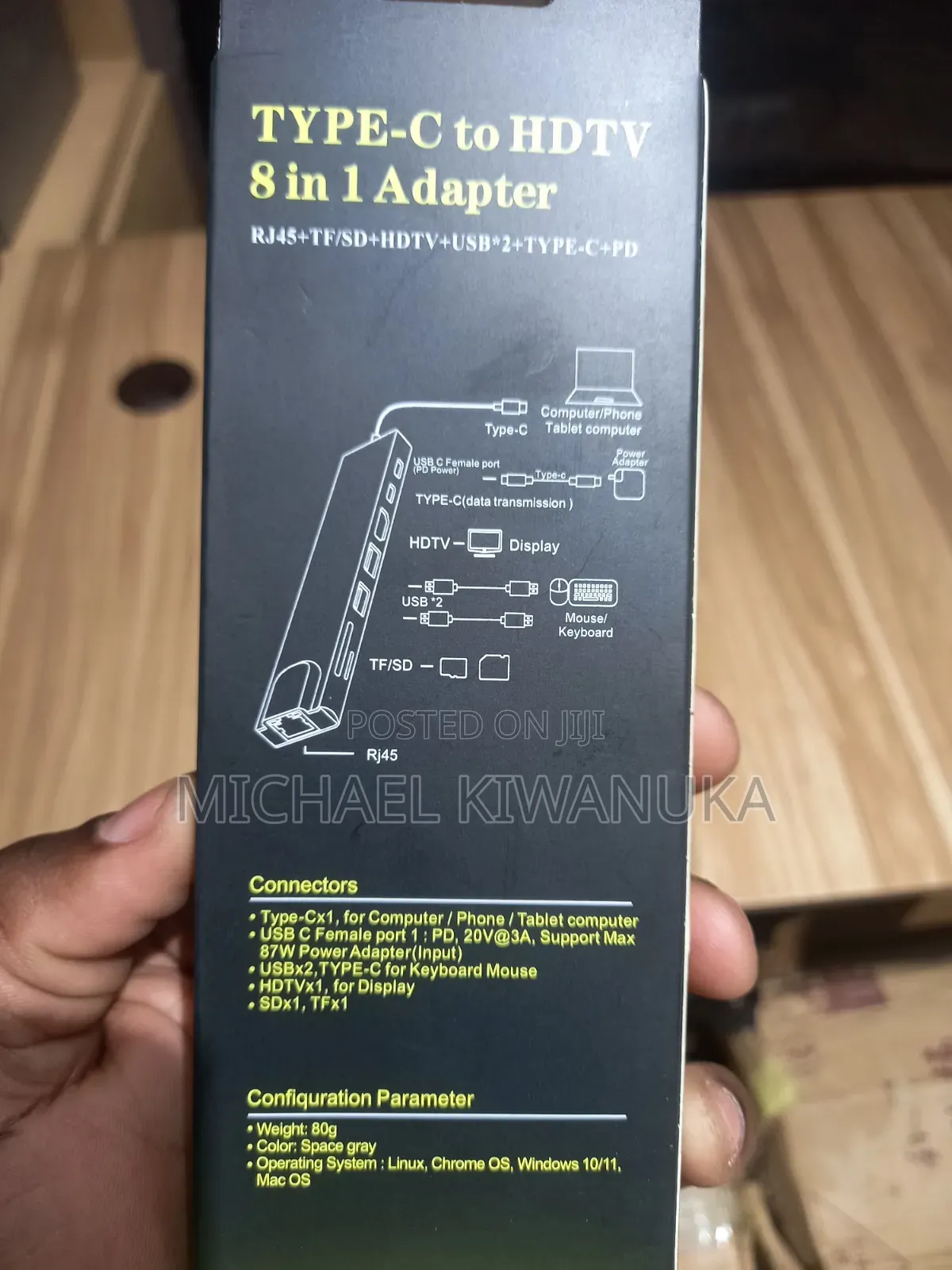 Type-C to HDTV 8 in 1 Adapter