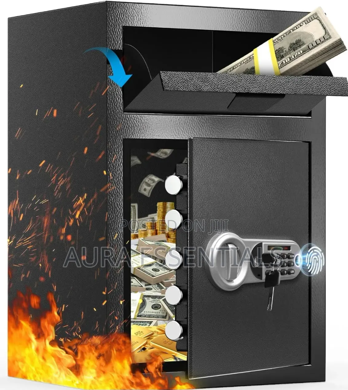 Biometric Steel Drop Fireproof Safe