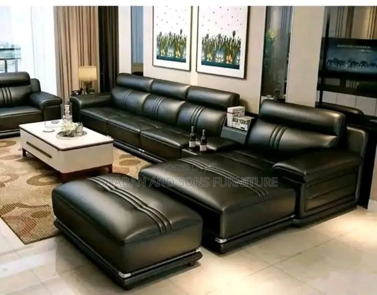 Seven Seater Plus Single Seater in Blue Leather