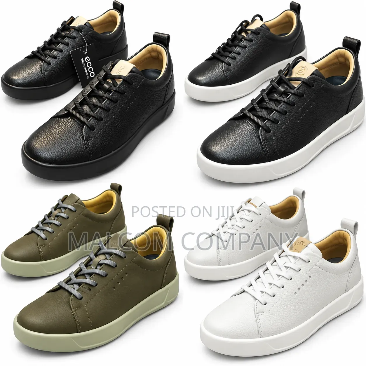 Men’s Premium Leather Casual Sneakers – Smart Lace-Up Shoes Uganda