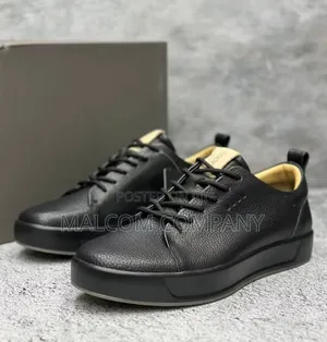 Men’s Premium Leather Casual Sneakers – Smart Lace-Up Shoes Uganda