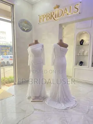 Off Shoulder Long Sleeved Gown for Hire