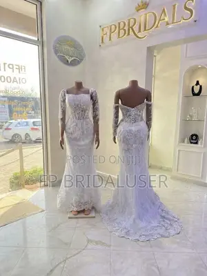Off Shoulder Long Sleeved Gown for Hire