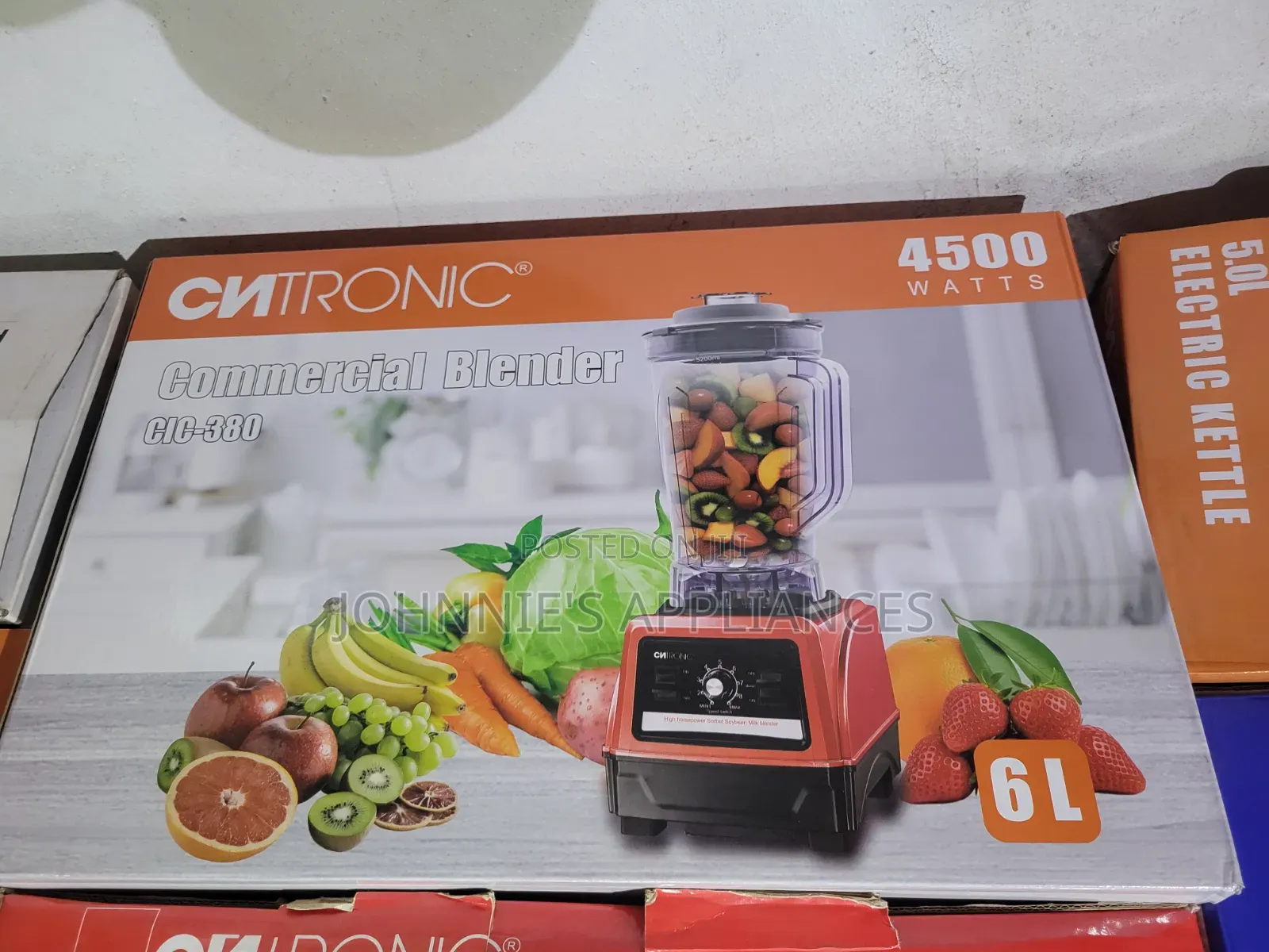 Citronic Commercial Blender 6L – 4500W High-Power Blender