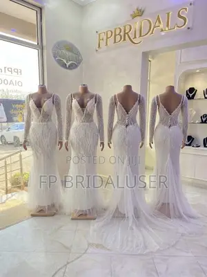 Longsleeved Beaded Gown for Hire